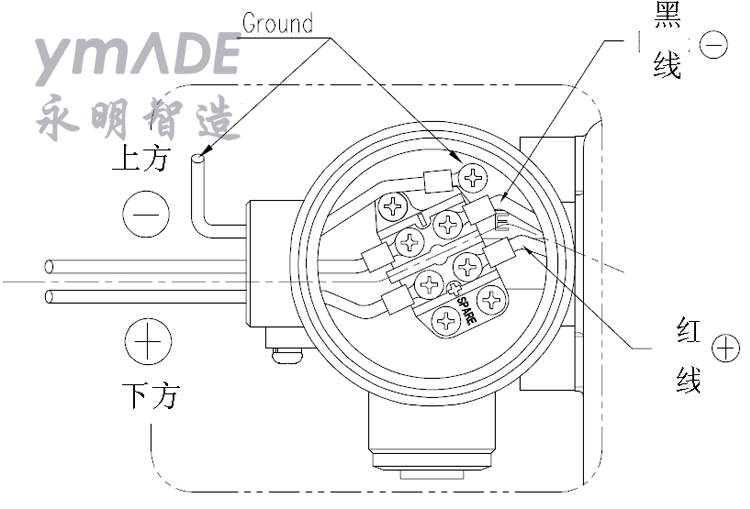 4-20mA二线制气动调节阀接线原理图